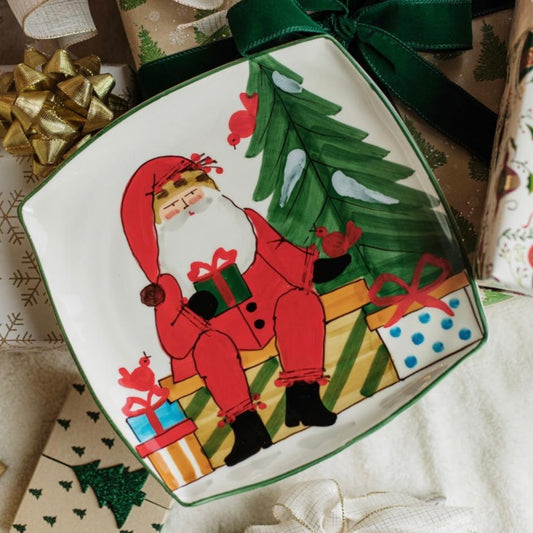 Vietri Old St. Nick 2026 Limited Edition Square Platter