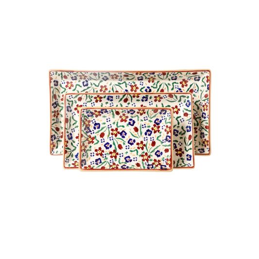 Wildflower Meadow Rectangle Plate Set/3