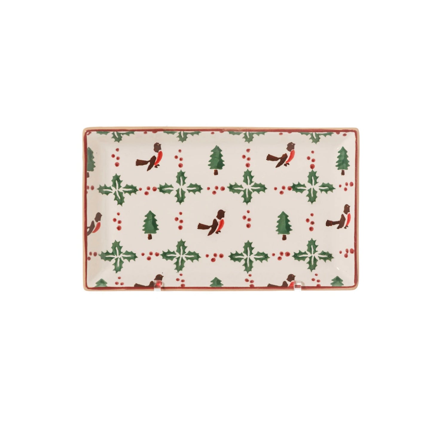 Winter Robin Medium Rectangle Plate