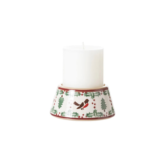 Winter Robin Reversible Candlestick