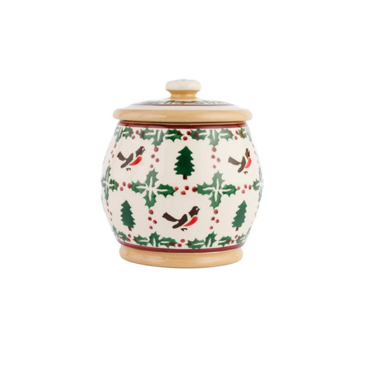 Winter Robin Small Round Jar