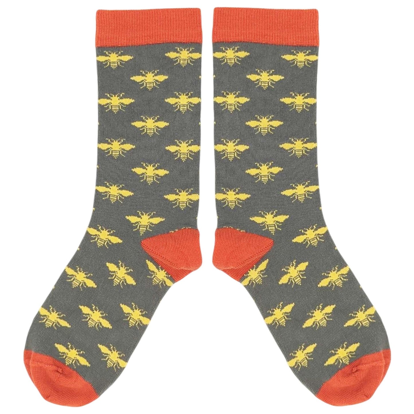 Catherine Tough Women's Organic Cotton Crew Socks - Bee