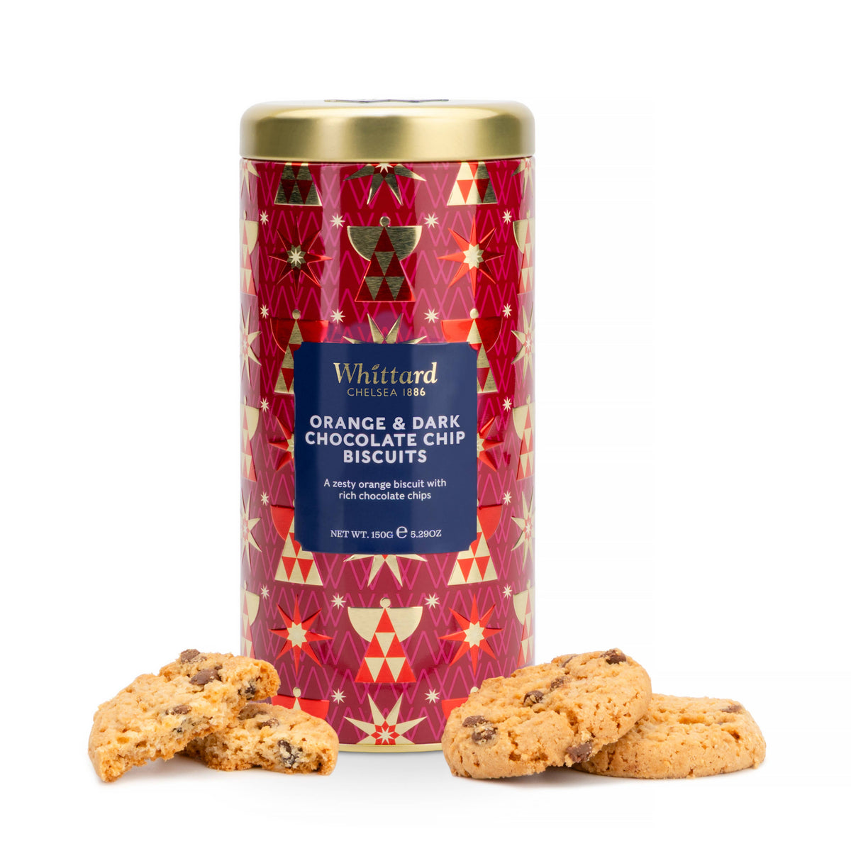 Whittard of Chelsea - Orange & Dark Chocolate Chip Cookies Tin