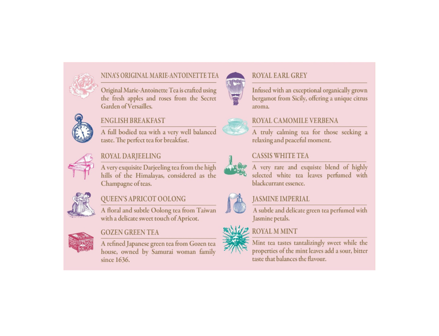 Nina's Paris Royal Series Discovery Box - 10 Tea Bags