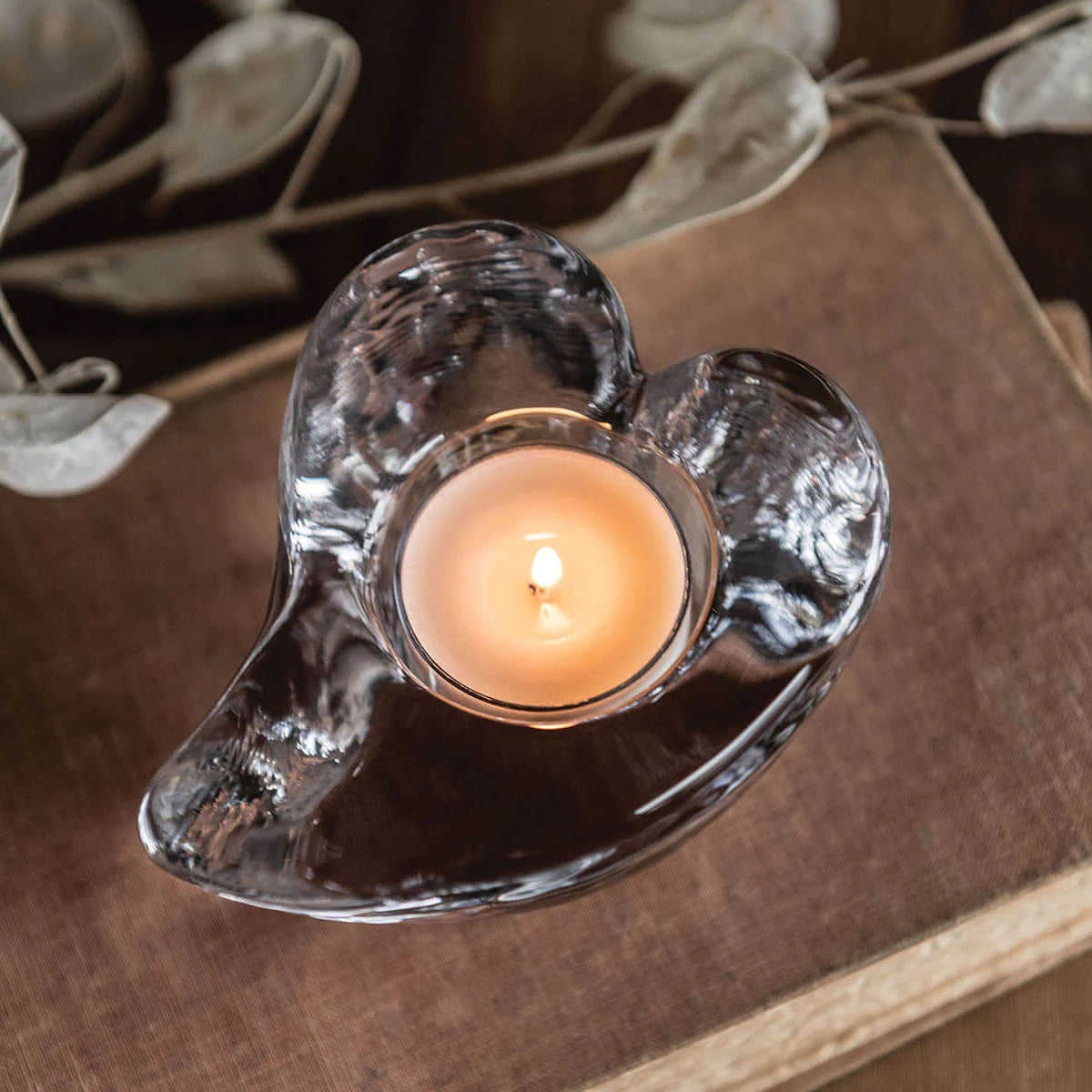 Simon Pearce Twist Heart Tealight