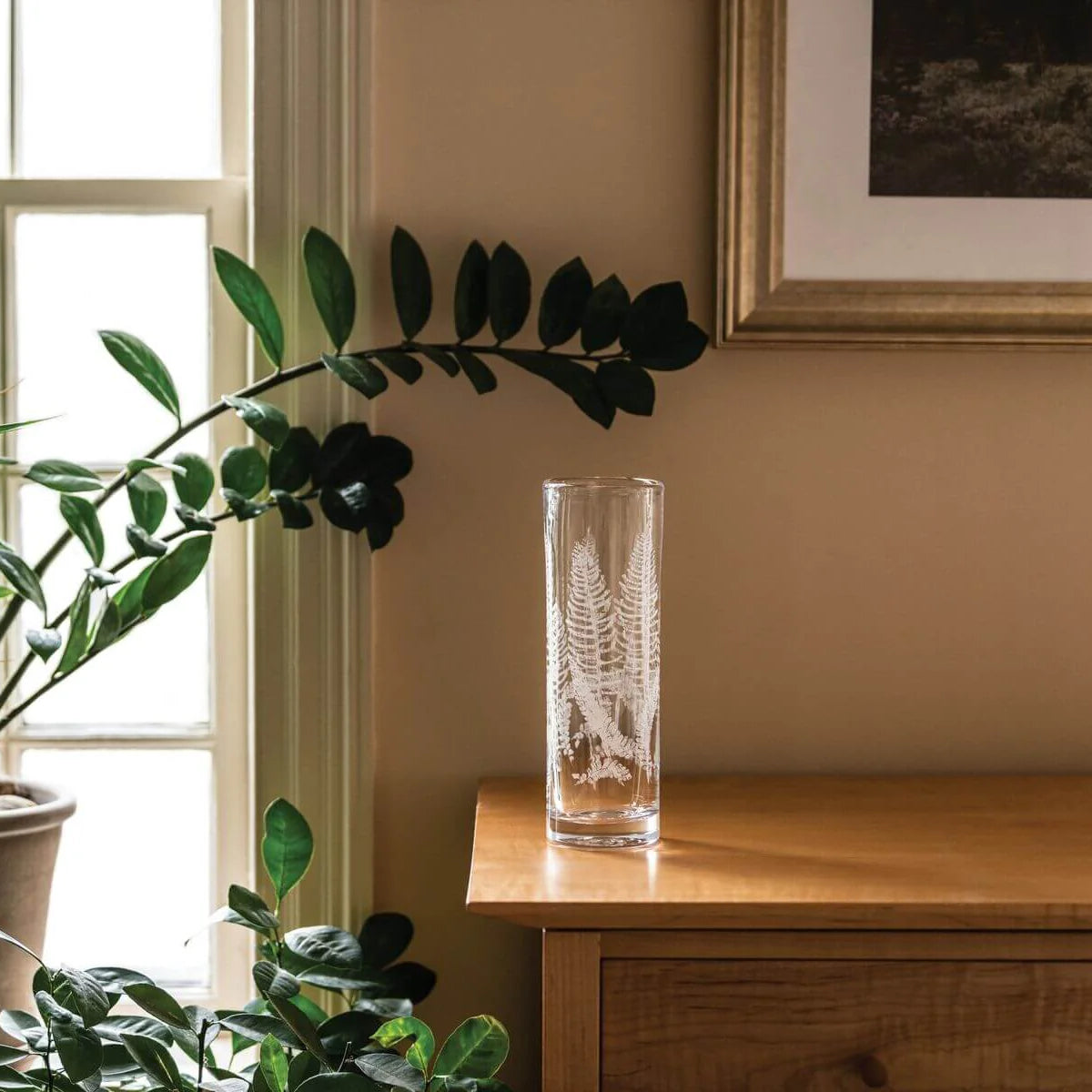 Engraved Fern Vase