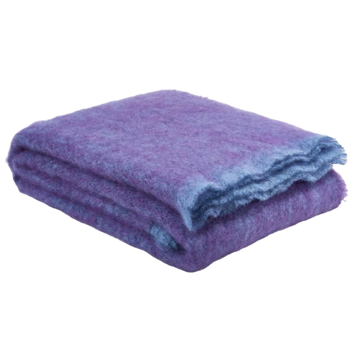 Aubergine Clash Drumin Mohair Small Throw