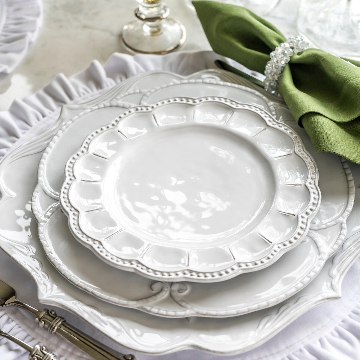 Arte Italica Bella Bianca Dinner Plate