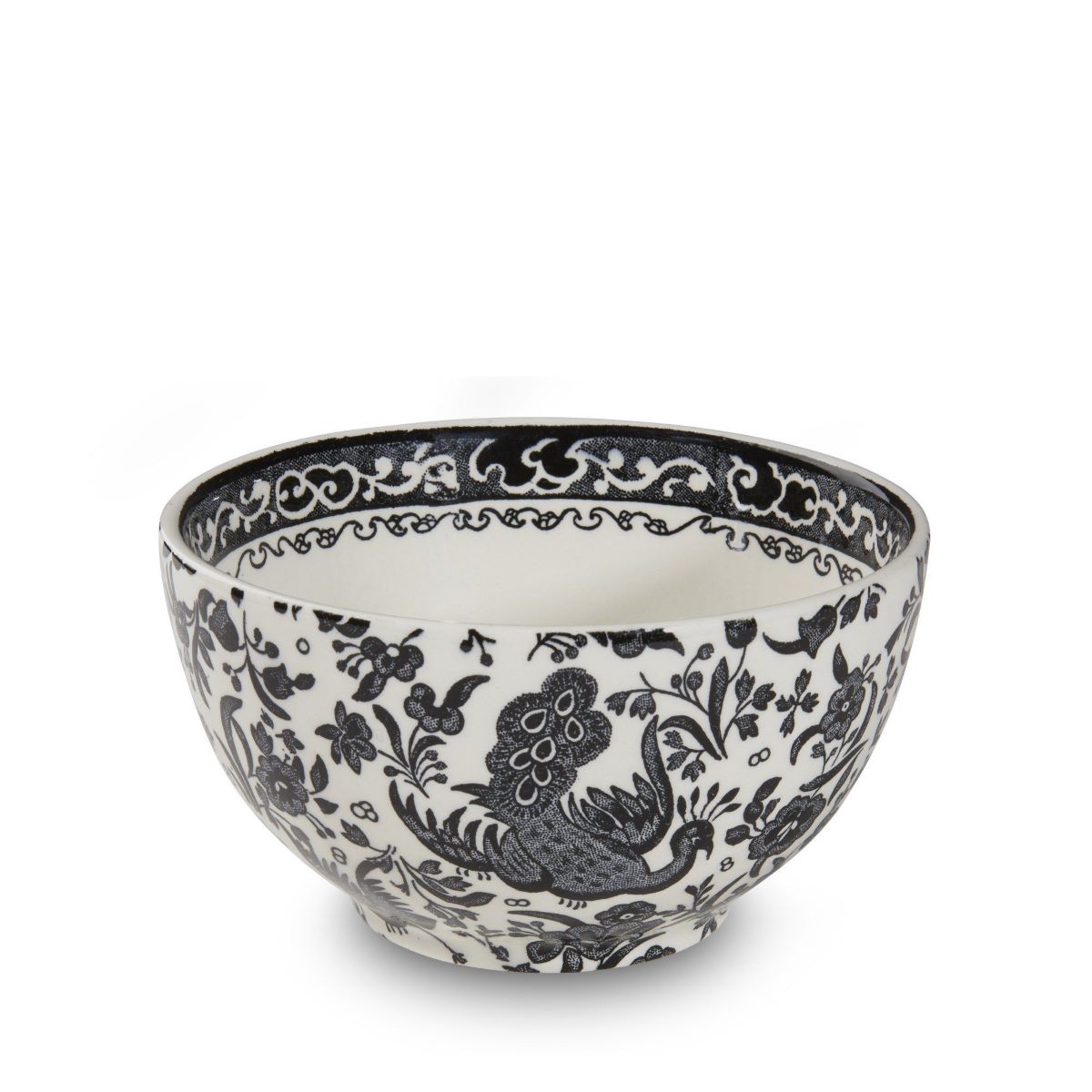 Black Regal Peacock (Mini Footed Bowl) Large Sugar Bowl