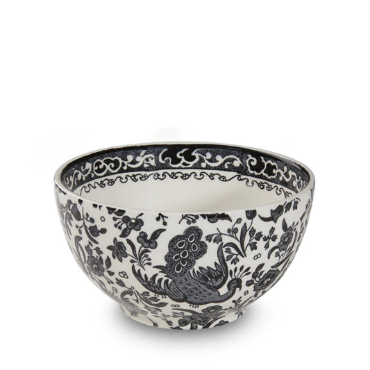 Black Regal Peacock (Mini Footed Bowl) Large Sugar Bowl