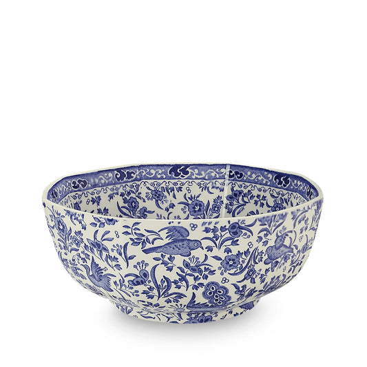Burleigh Blue Regal Peacock Hexagonal Bowl