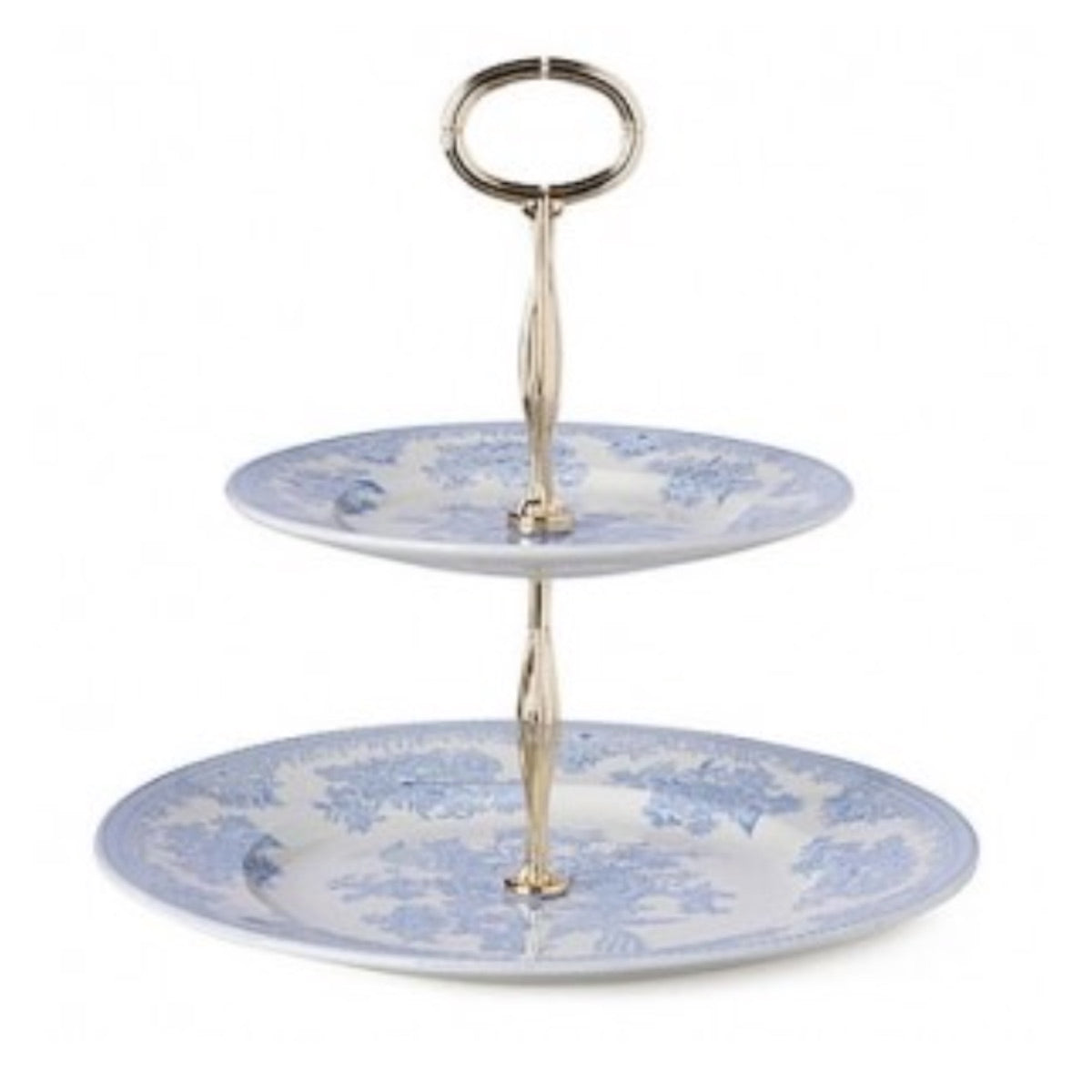 Blue Asiatic Pheasants 2 Tier Cake Stand