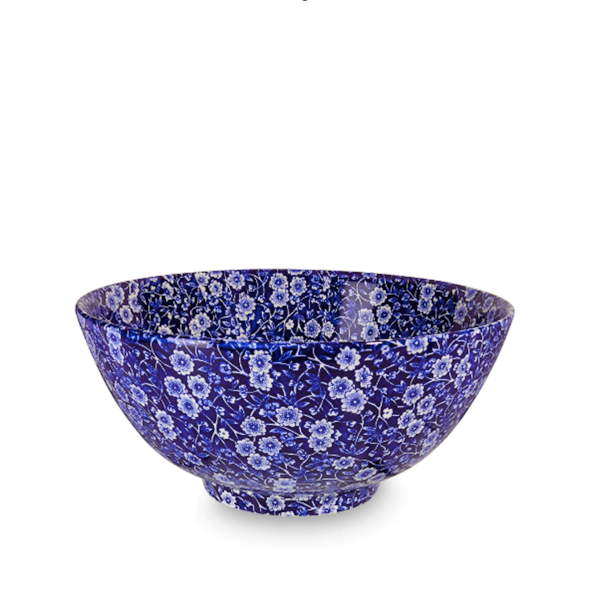 Blue Calico Large Footed (Chinese) Bowl