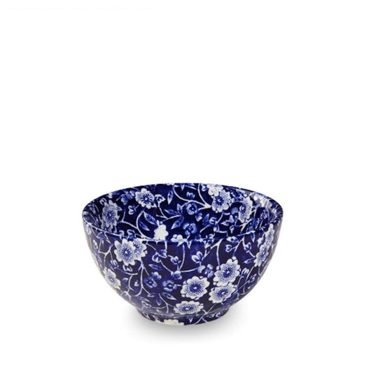 Blue Calico (Mini Footed Bowl) Large Sugar Bowl