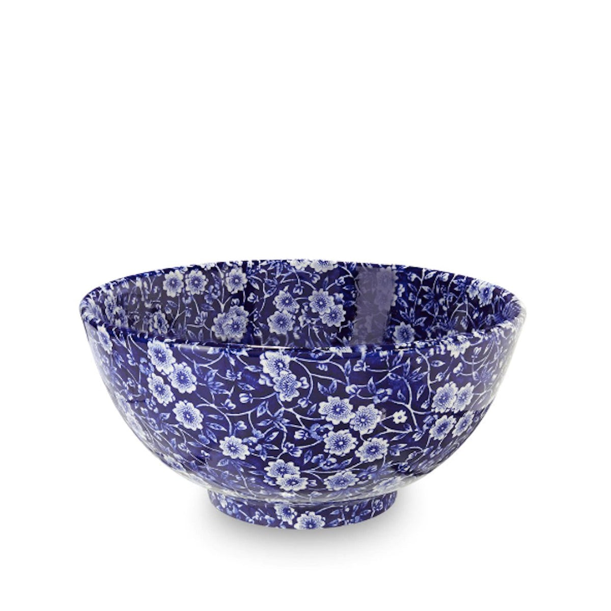 Blue Calico Medium Footed (Chinese) Bowl