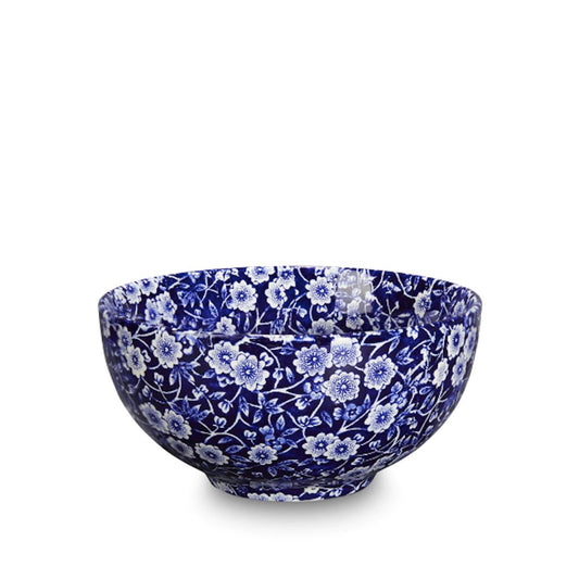 Blue Calico Small Footed (Chinese) Bowl