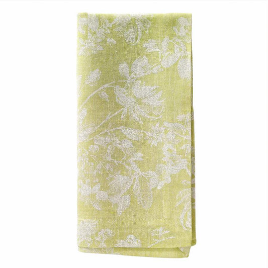 Bodrum White Bloom Lime Napkin Set/4 RETIRED