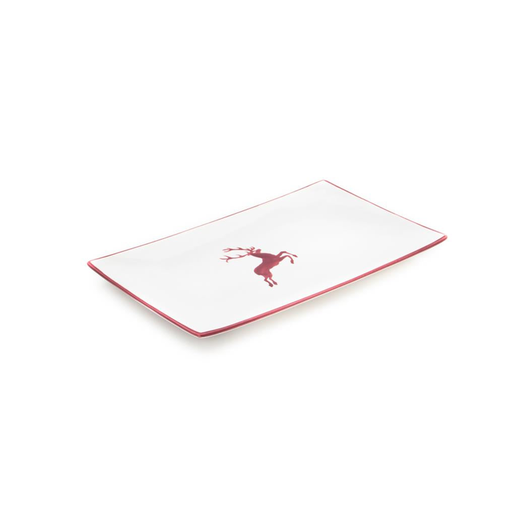 Bordeaux Deer Rectangular Platter 14.2"