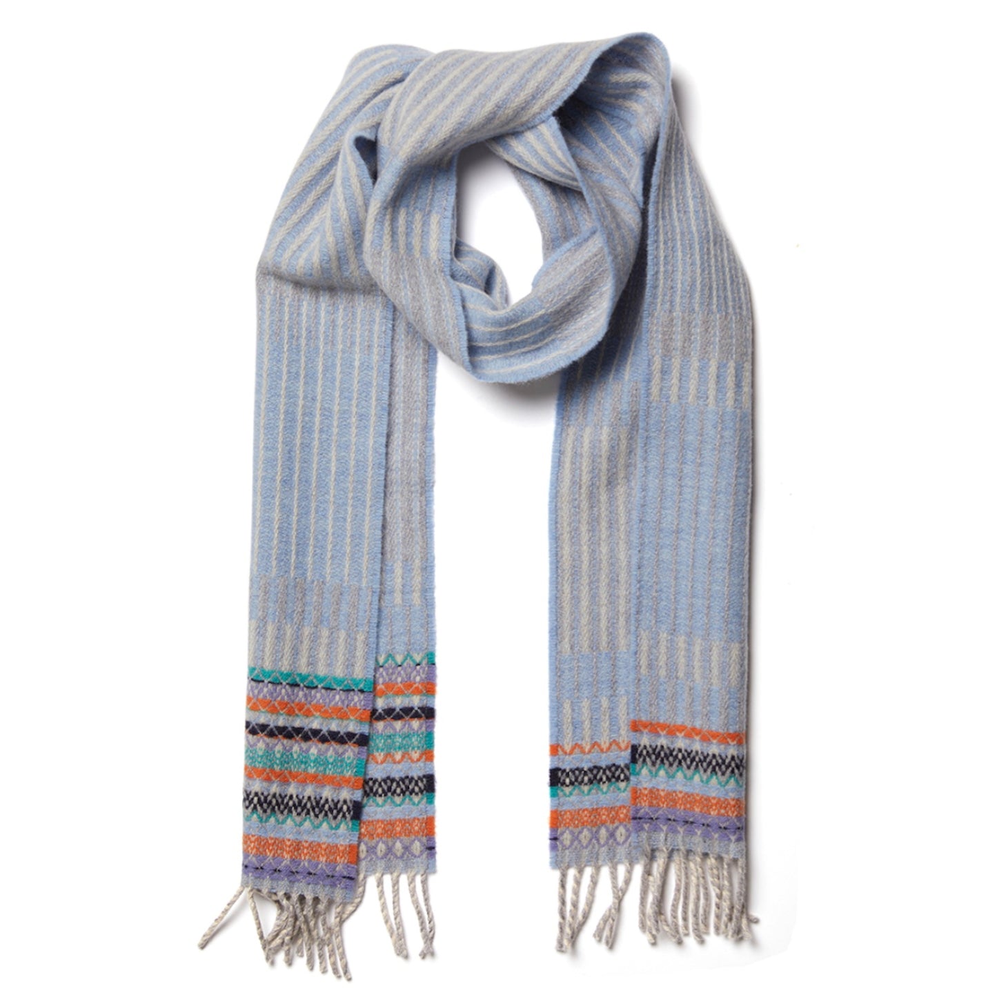 Bothy Wool Scarf - Periwinkle Sky