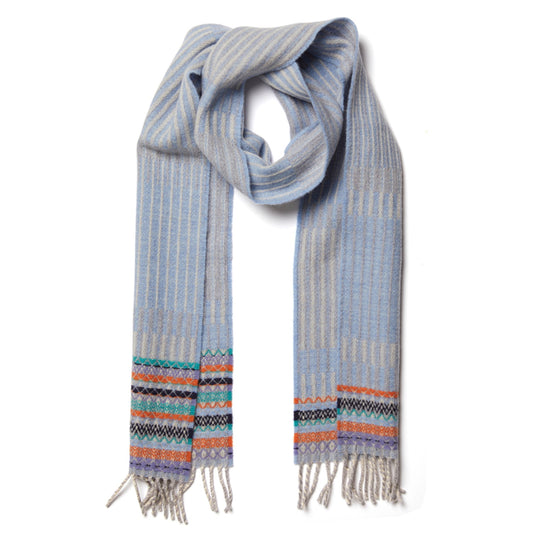 Bothy Wool Scarf - Periwinkle Sky