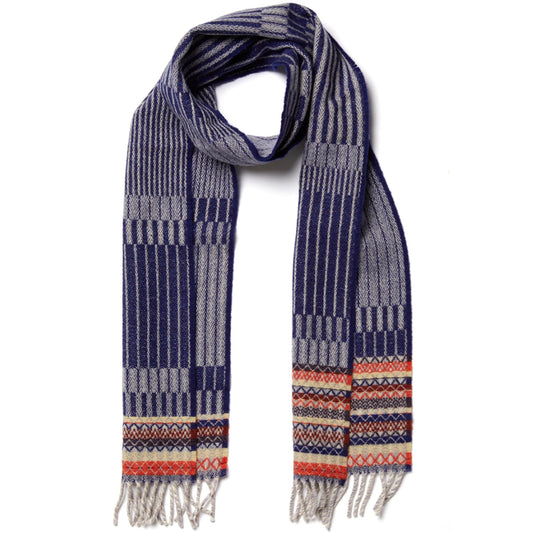 Bothy Wool Scarf - Sapphire Blue