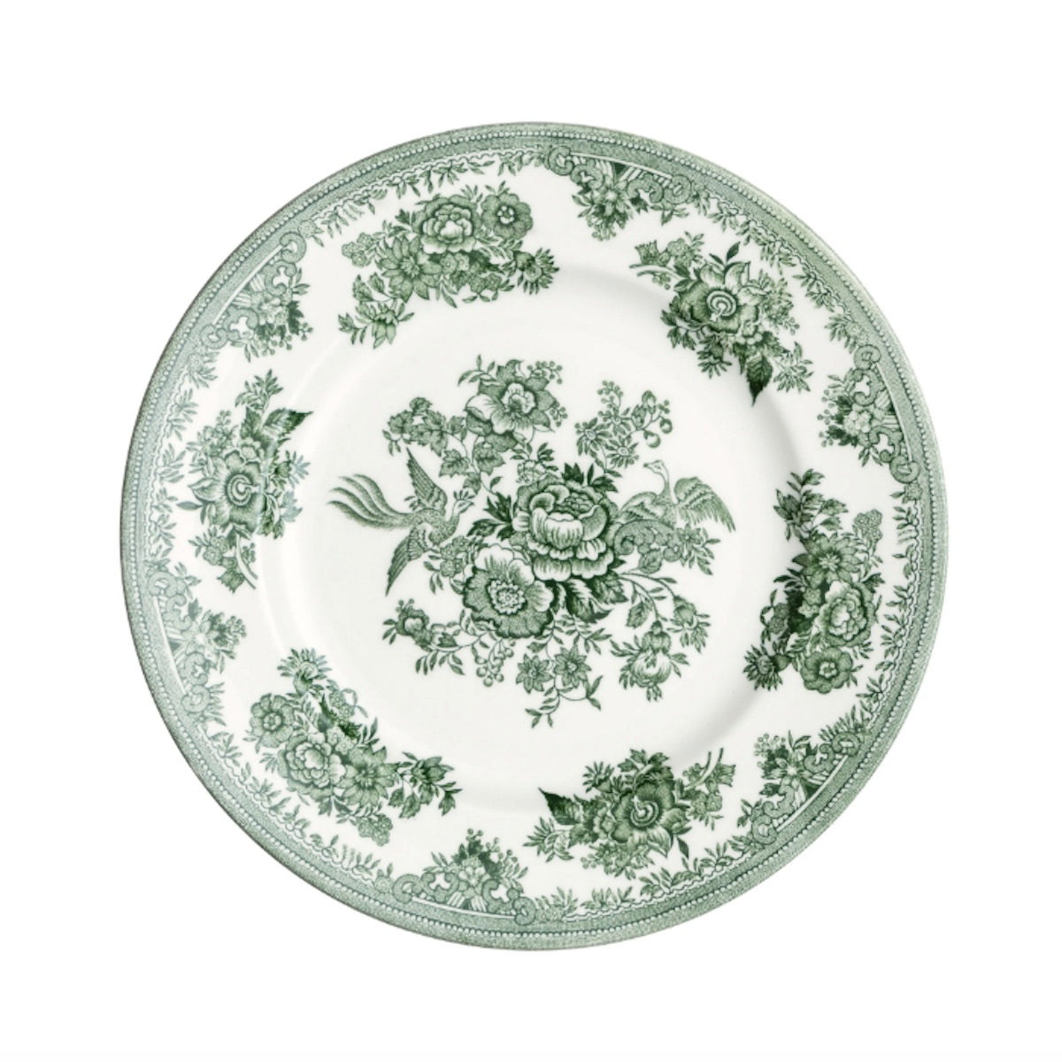 Green Asiatic Pheasants 7" Small Plate