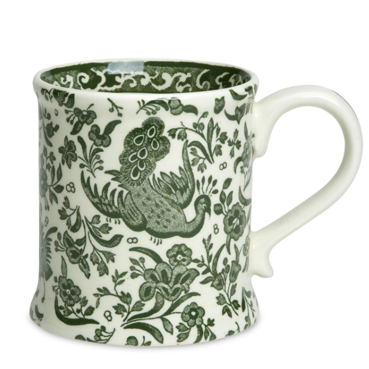 Green Regal Peacock Footed Mug