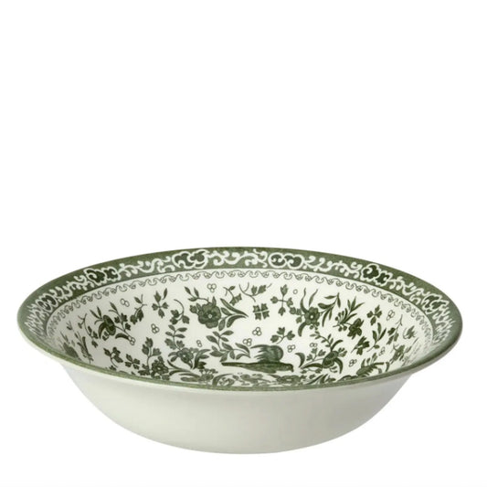 Green Regal Peacock Pudding/Soup Bowl