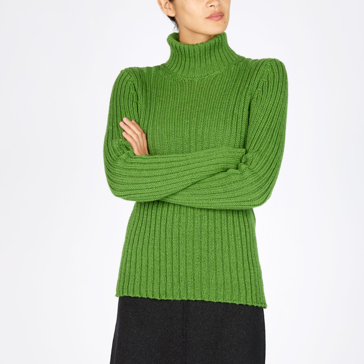 IrelandsEye Women's Rylee Polo Neck Sweater - Moss