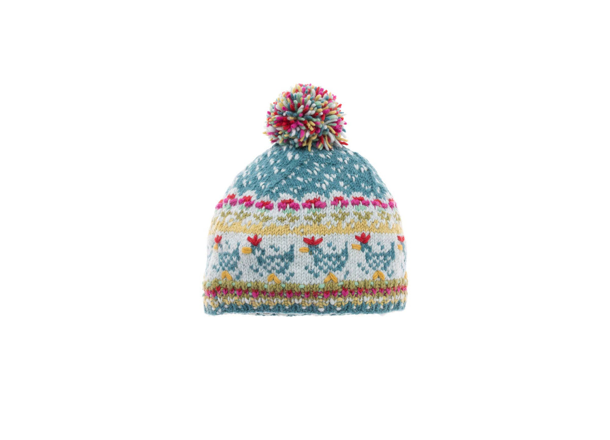 French Knot - Heirloom Hen Hat - Teal