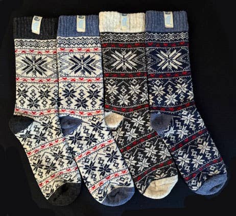 Swedish Passport - Viking Knits Bergen Norway Pattern Wool Socks