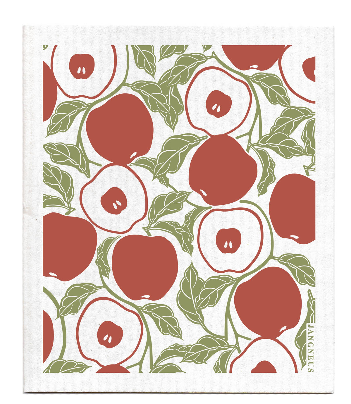 Jangneus - Swedish Dishcloth - Small Apples - Red