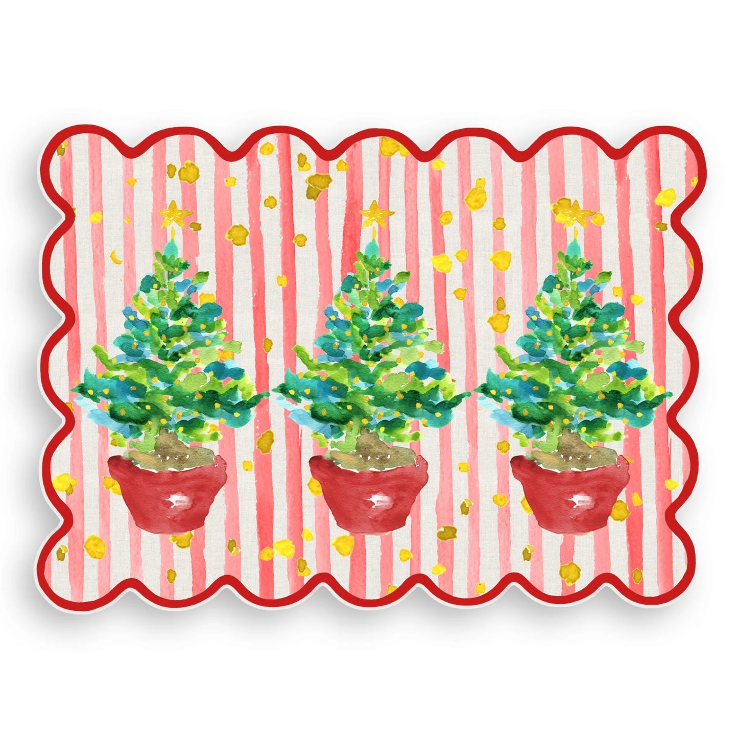 Christmas Tree Vinyl Placemat Set/4
