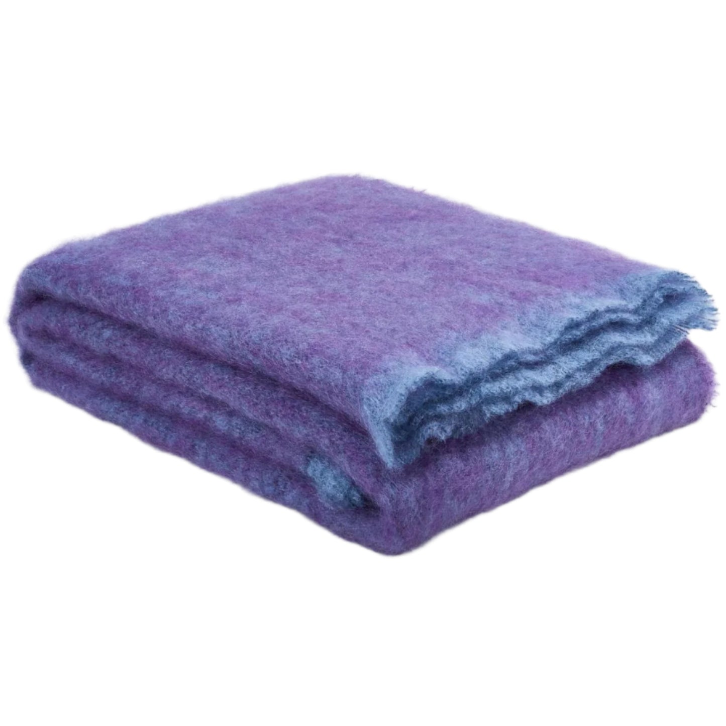 Cushendale Clash Mohair Throw Blanket Large - Aubergine