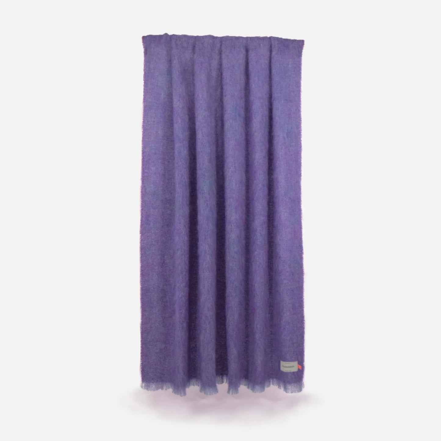 Cushendale Clash Mohair Throw Blanket Large - Aubergine