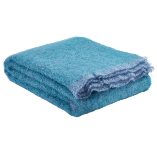 Cushendale Clash Mohair Throw Blanket Large - Bottle