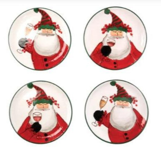 Vietri-Old-St-Nick-Cocktail-Plates-Set-4