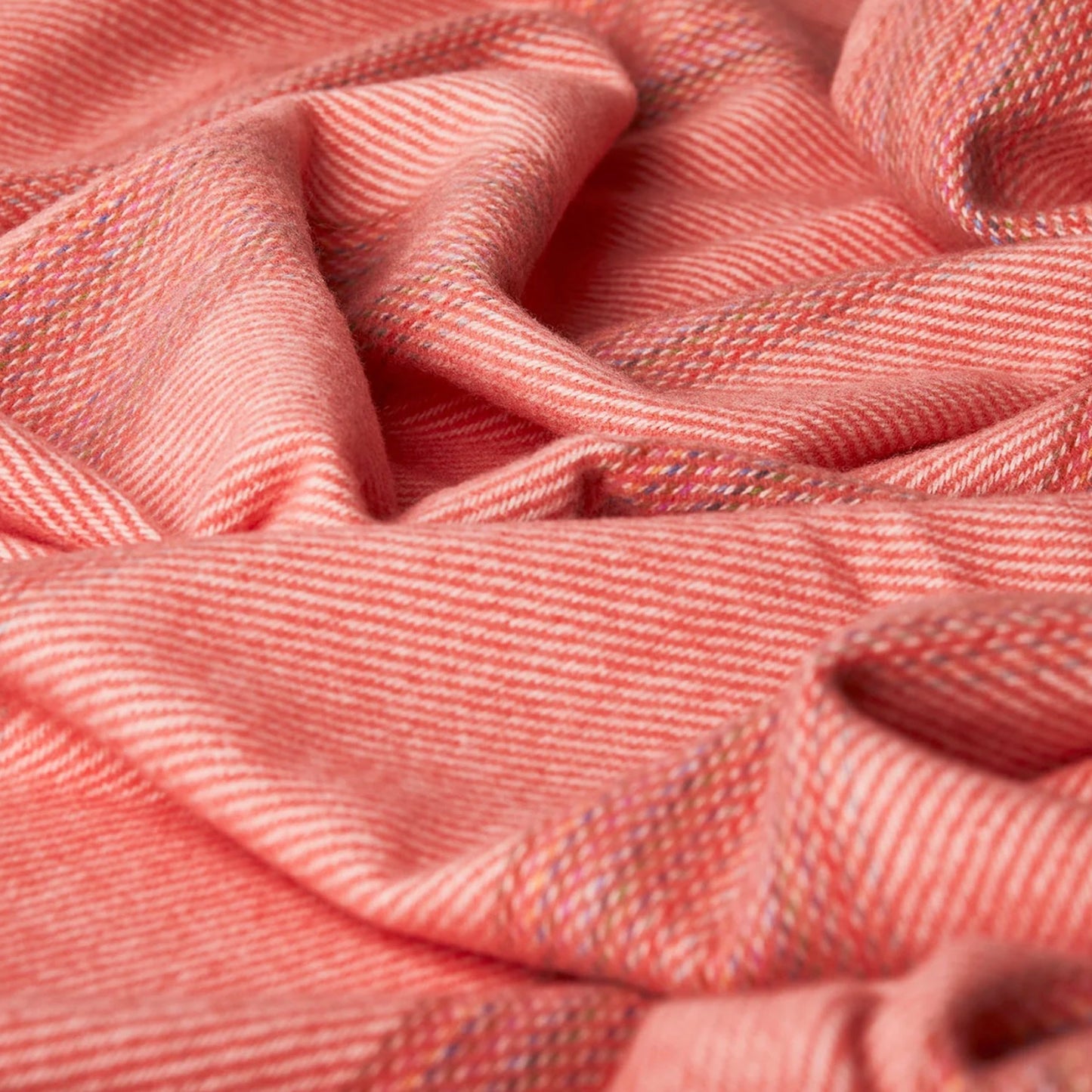 Coral Seskin Lambswool Large Throw