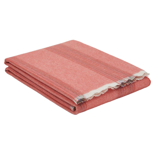 Coral Seskin Lambswool Large Throw