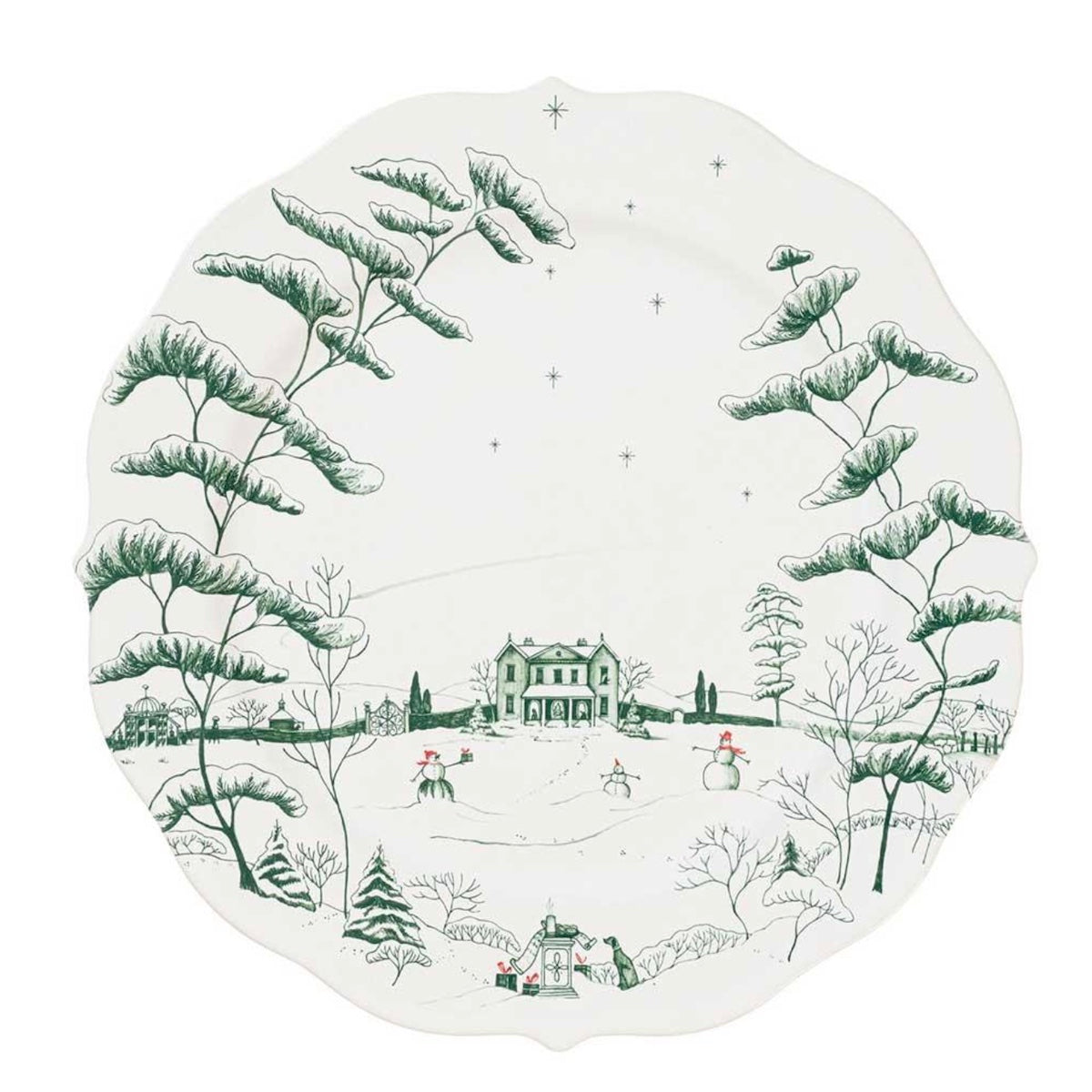 Country Estate Winter Frolic Charger/Platter - Evergreen