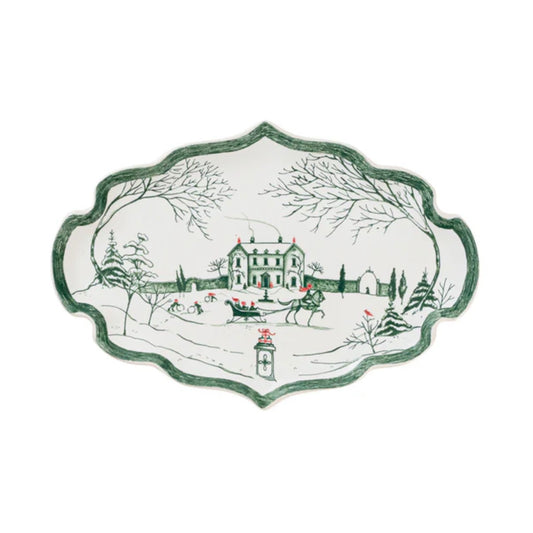Juliska Country Estate Winter Frolic Gift Tray - Evergreen