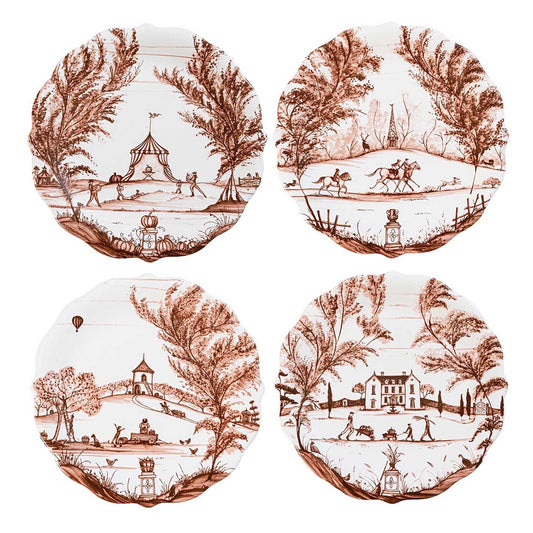 Country Estate Harvest Party Plate Assorted Set/4