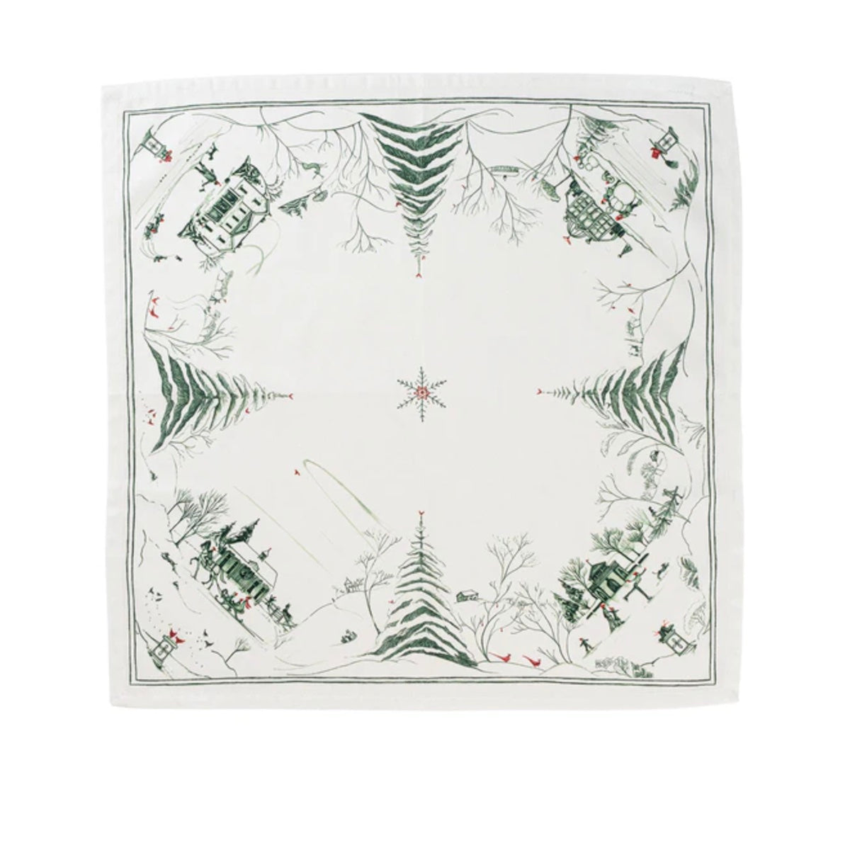 Juliska Country Estate Winter Frolic Napkin Set/4 - Evergreen