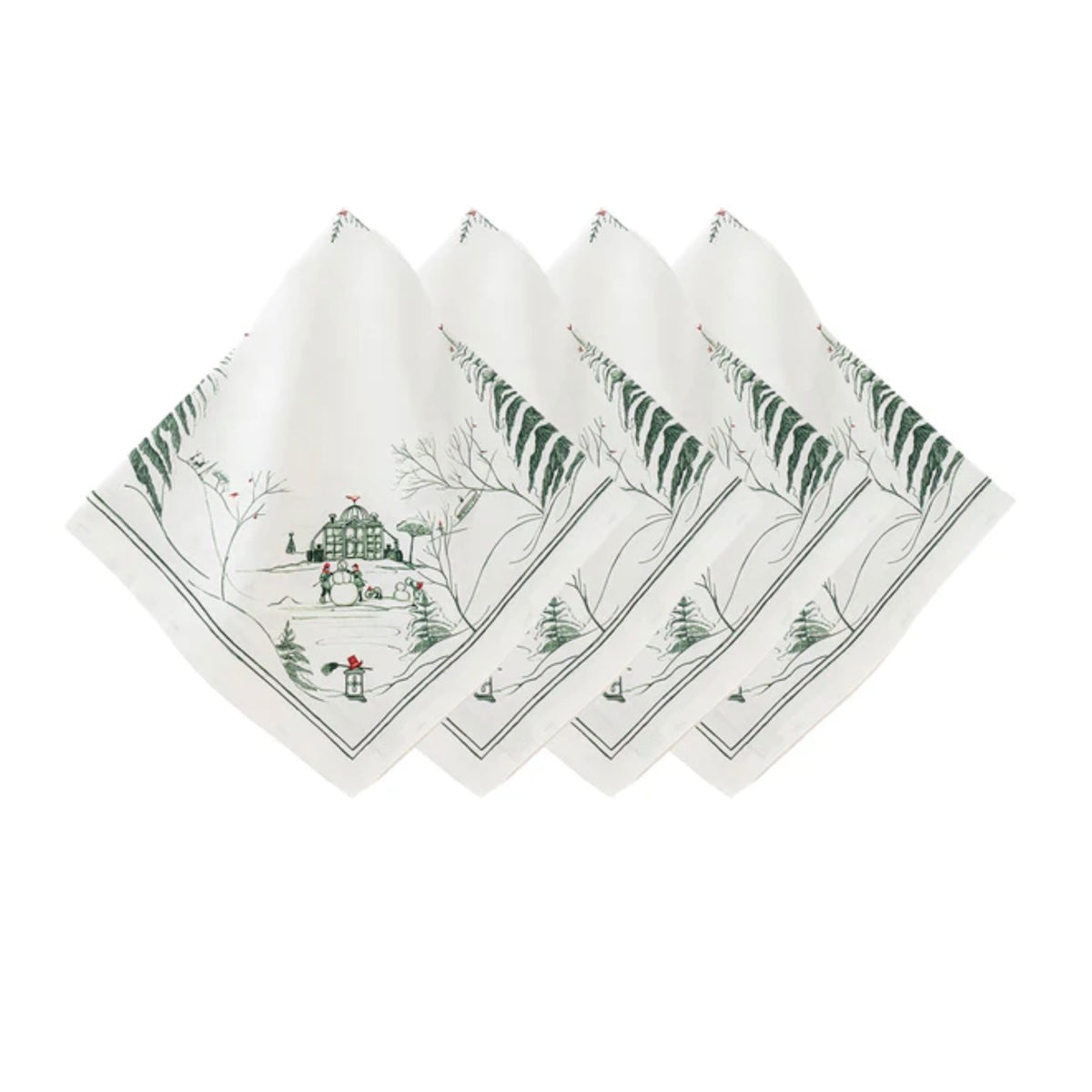 Juliska Country Estate Winter Frolic Napkin Set/4 - Evergreen