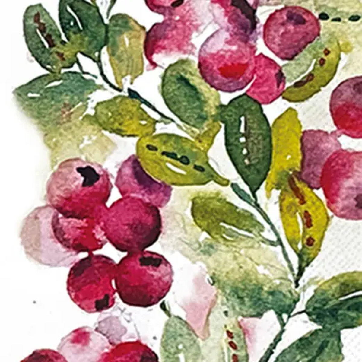 Cranberry Wreath Christmas Paper Guest Towels/16