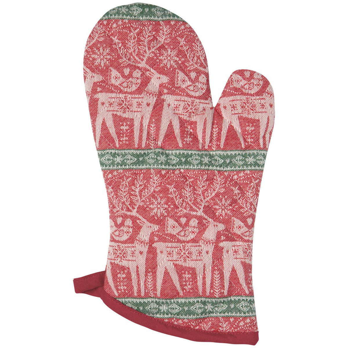 Folk Forest Christmas Oven Mitt