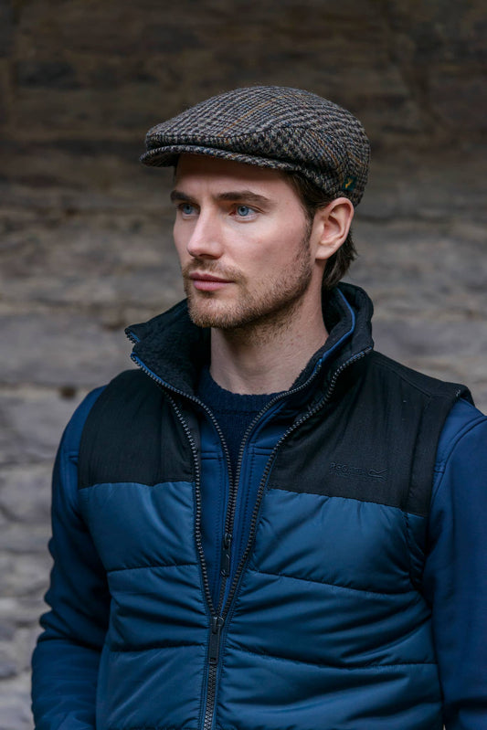 Mucros Weavers - Men's Tweed Trinity Cap - Brown
