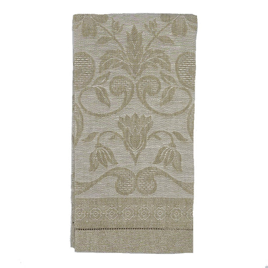 Tessitura Pardi Damasco Rustica 100% Linen Large (Bath) Towel - Ivory