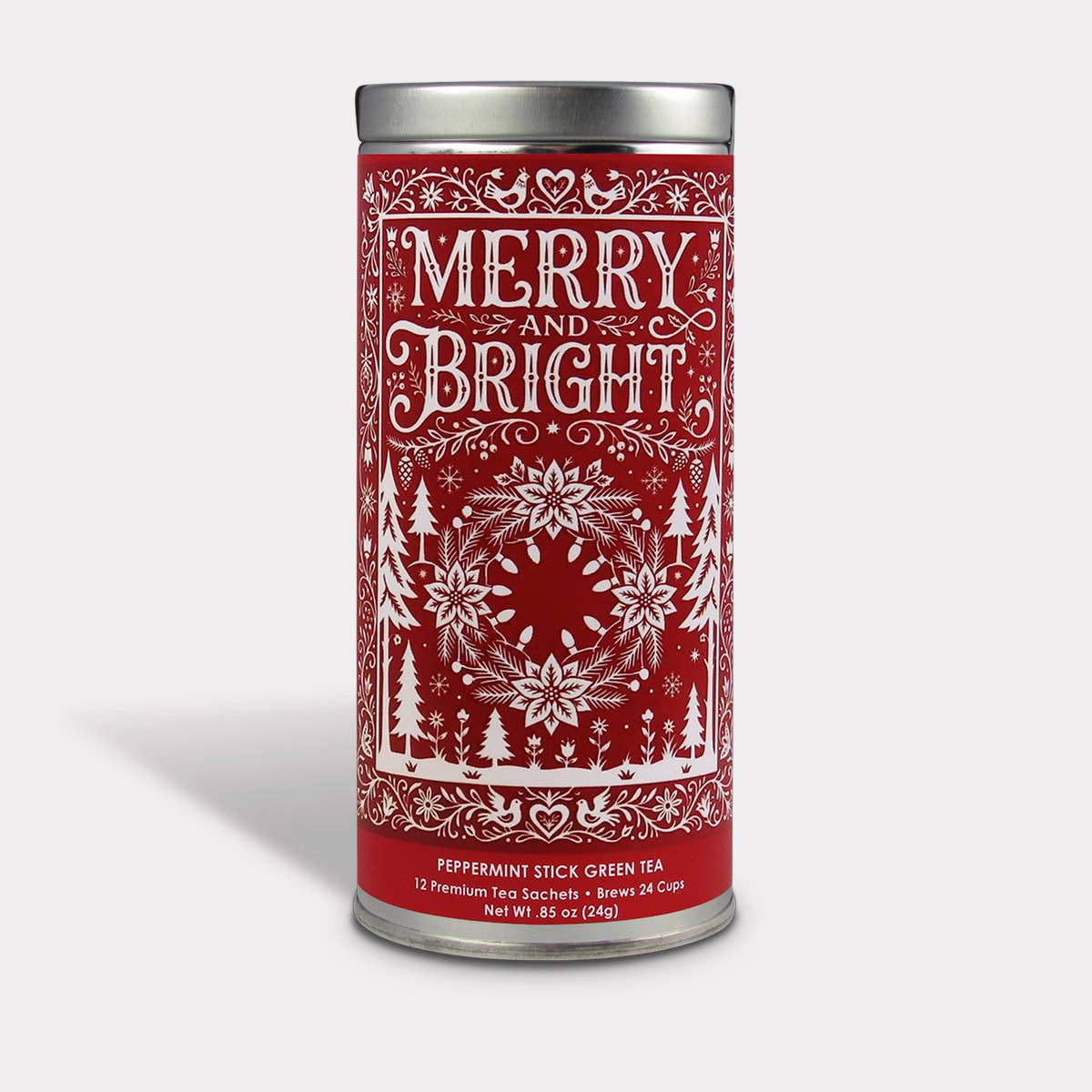 Merry And Bright- Peppermint Stick Green Tea Sachets