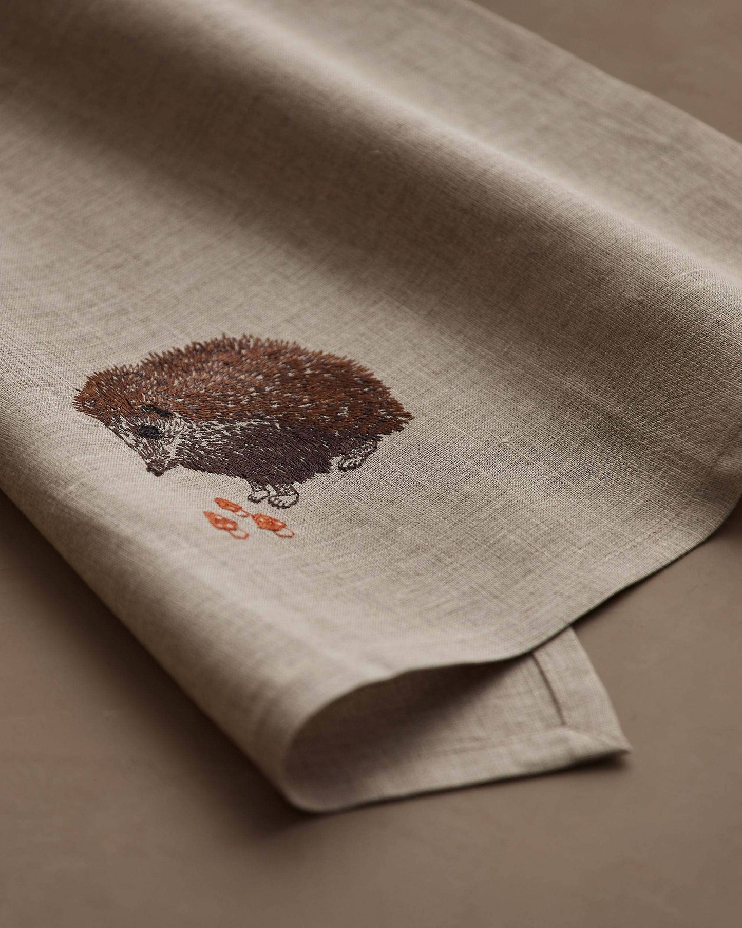 Coral & Tusk - Hedgehog with Mushrooms Tea Towel
